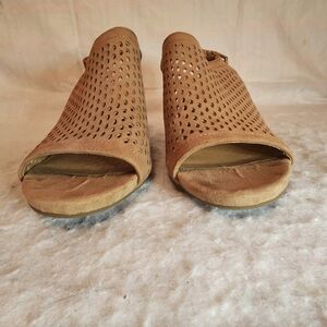 Franco Sarto Womens Monaco Block Heel Slingback Sandals Sz9.5